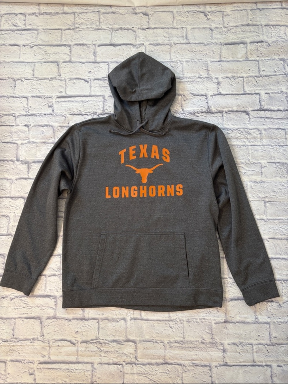 Texas Longhorns Gray Hooded Sweatshirt Hoodie University of TX UT Size Large